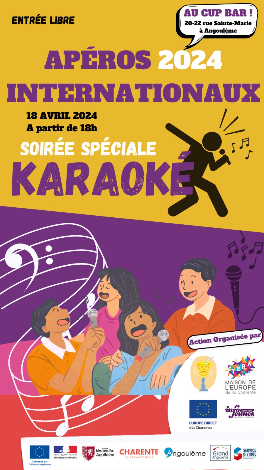 Apéro international organisé par Terra Europe, Maison de l'Europe