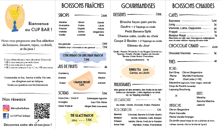 Délices, boissons chaudes, goûters, tapas à Angouleme