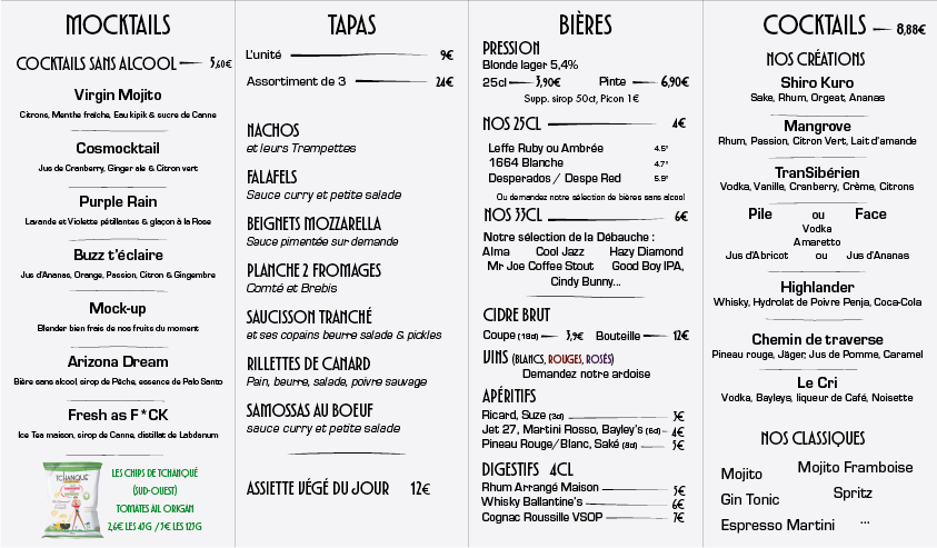 Délices, boissons chaudes, goûters, tapas à Angouleme